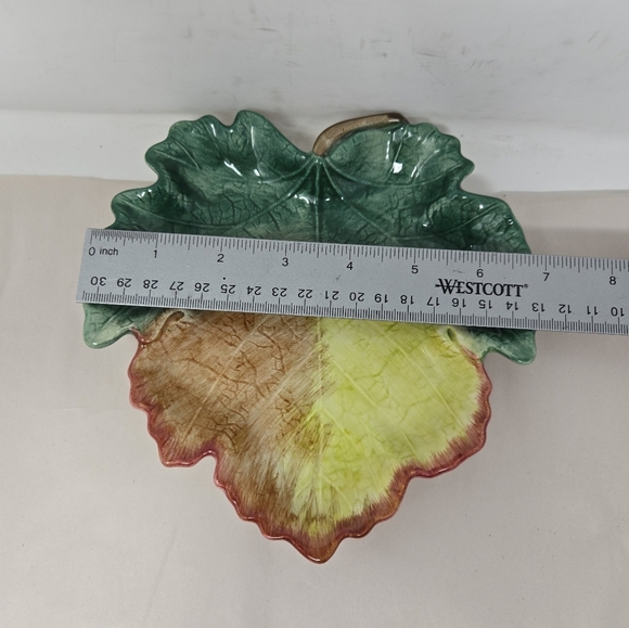 Vintage Fitz & Floyd Leaf-Shaped Decorative Plate Pattern Ironstone Sonoma - Picture 7 of 8